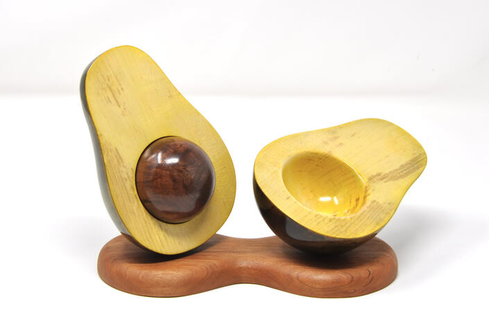 Maple (dyed), walnut and cherry