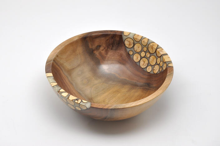 Black walnut, maple and resin