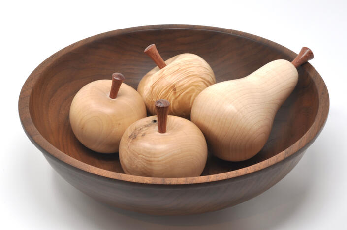 Black walnut, maple and bubinga